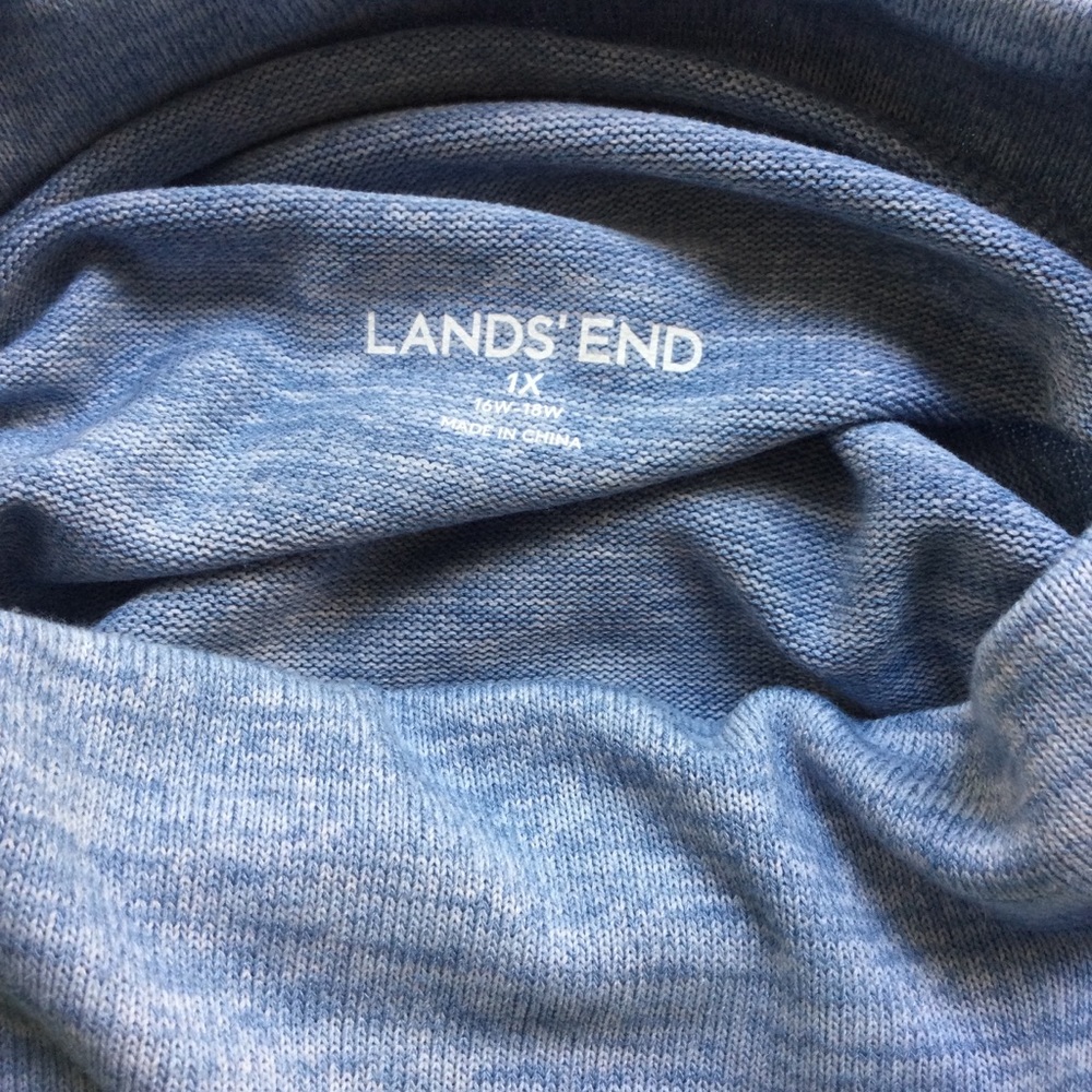 Lands’ End light blue mock neck tunic 1X - Picture 3 of 8